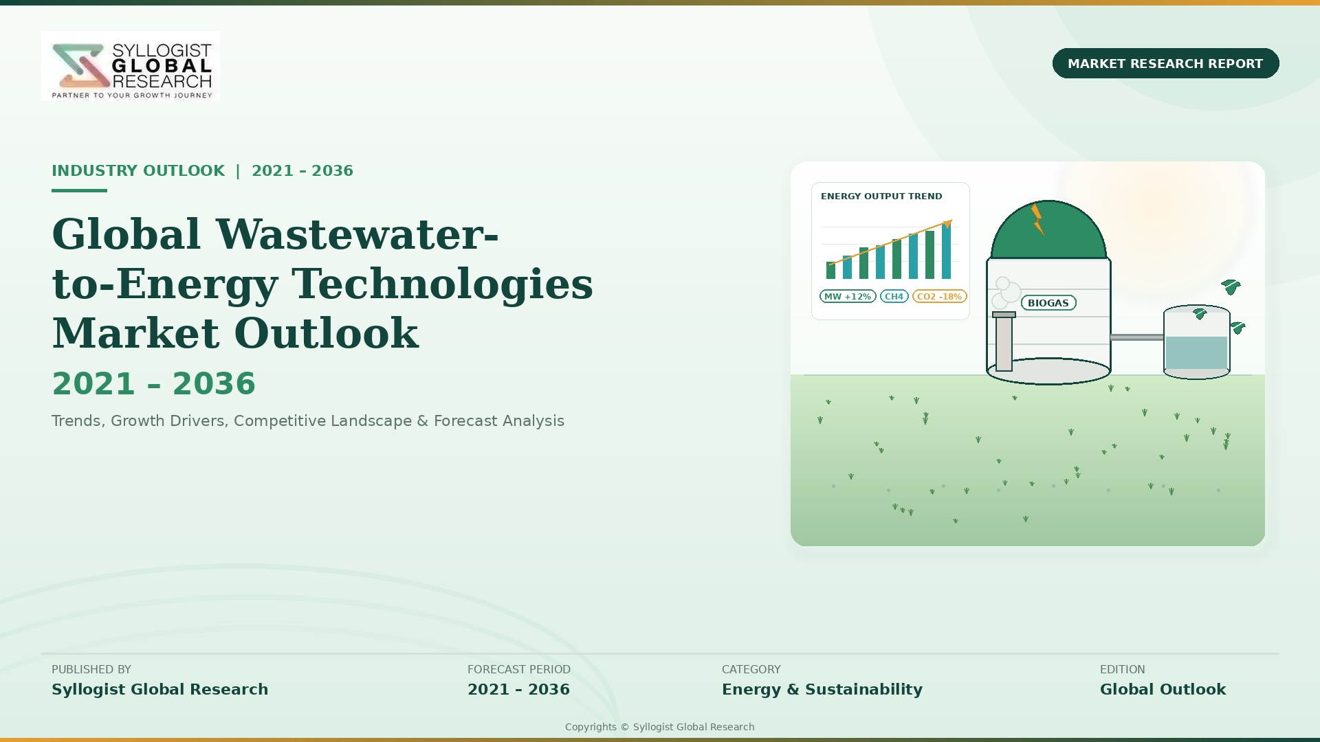 Read more about the article Wastewater-to-Energy Technologies: Global Market Scenario, Trends, Opportunity, Growth and Forecast, 2021-2036